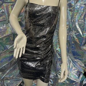 bebe Black Sequin Dress